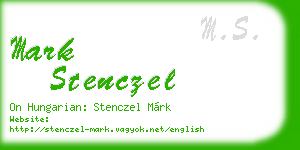 mark stenczel business card
